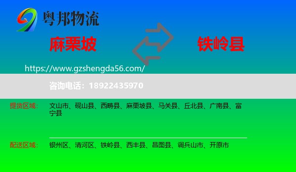 麻栗坡县到铁岭县物流专线