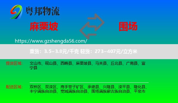 麻栗坡县到围场满族蒙古族自治县物流专线