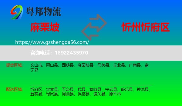 麻栗坡县到忻府区物流专线