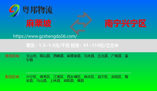 麻栗坡县到兴宁区物流专线