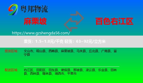 麻栗坡县到右江区物流专线
