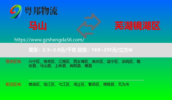 马山县到镜湖区物流专线