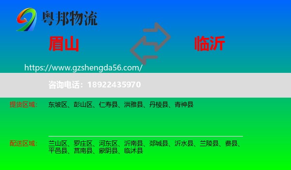 眉山到临沂物流