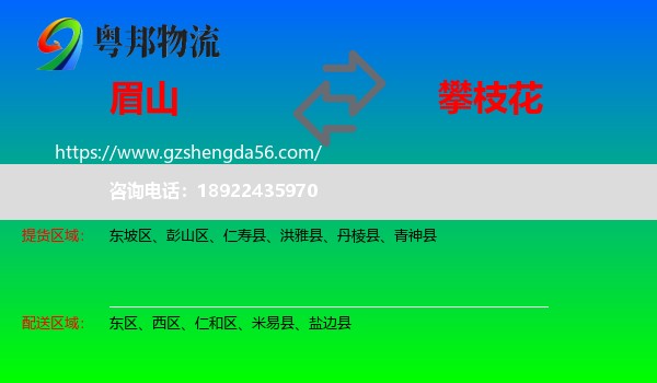 眉山到攀枝花物流