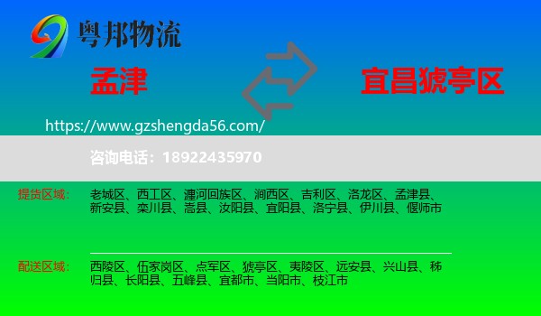 孟津县到猇亭区物流专线