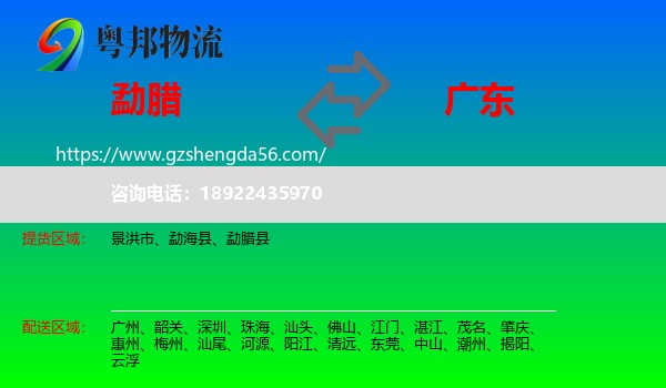 勐腊县到广东物流专线