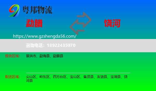 勐腊县到饶河县物流专线