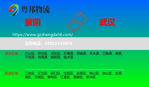 蒙阴县到武汉专线