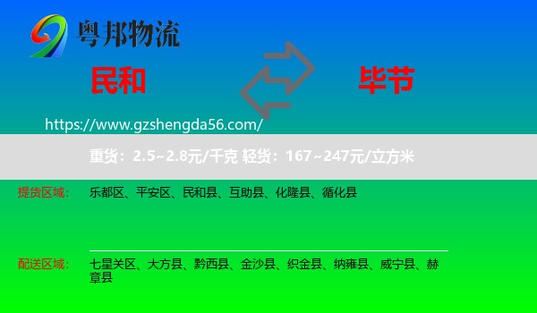 民和县到毕节物流