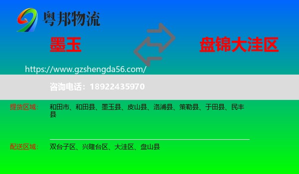 墨玉县到大洼区物流专线