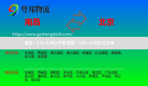 南昌到北京专线