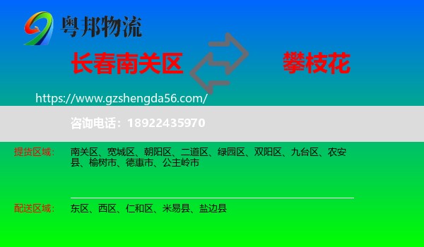 南关区到攀枝花物流