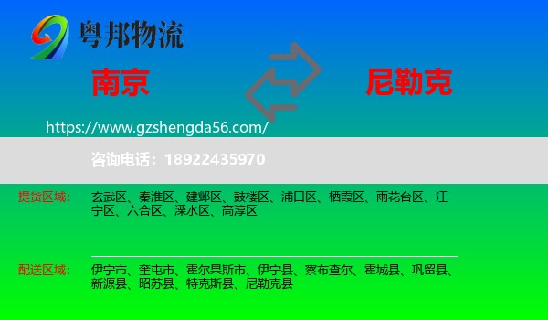 南京到尼勒克县物流专线