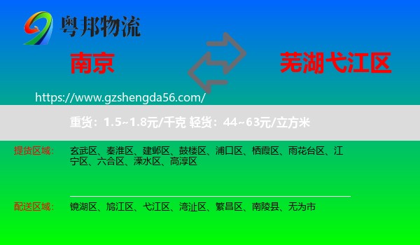 南京到弋江区物流专线