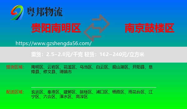 南明区到鼓楼区物流专线