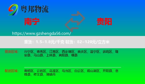 南宁到贵阳专线