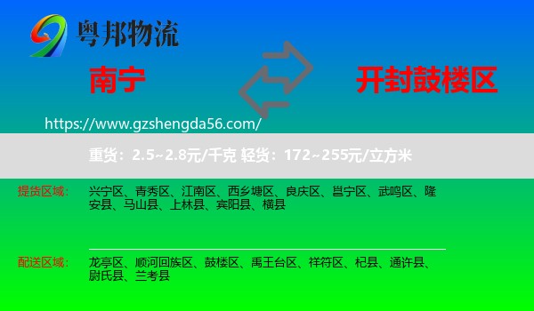 南宁到鼓楼区物流专线
