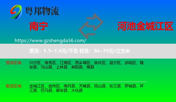 南宁到金城江区物流专线