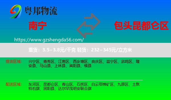 南宁到昆都仑区物流专线