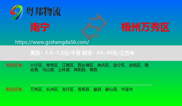 南宁到万秀区物流专线