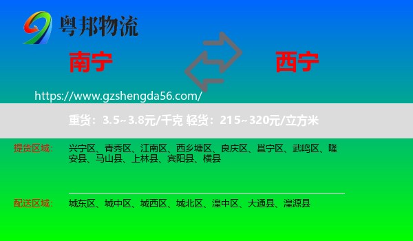 南宁到西宁专线