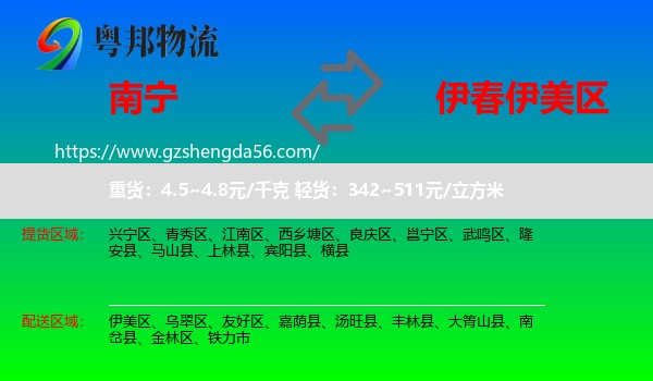 南宁到伊美区物流专线