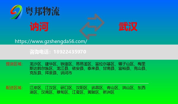 讷河市到武汉专线