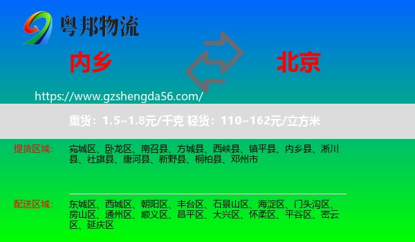 内乡县到北京专线