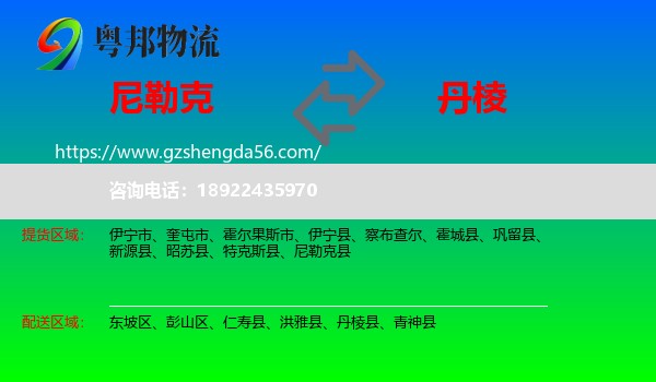 尼勒克县到丹棱县物流专线