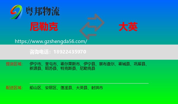 尼勒克县到大英县物流专线
