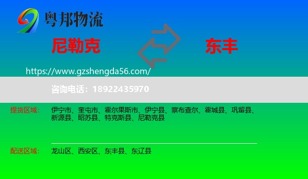 尼勒克县到东丰县物流专线