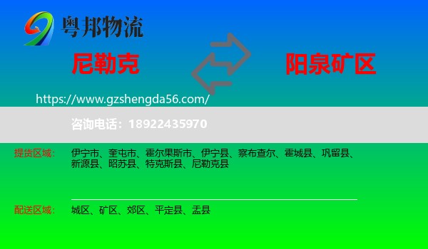 尼勒克县到矿区物流专线