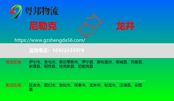 尼勒克县到龙井市物流专线