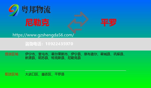 尼勒克县到平罗县物流专线
