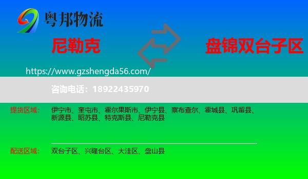 尼勒克县到双台子区物流专线