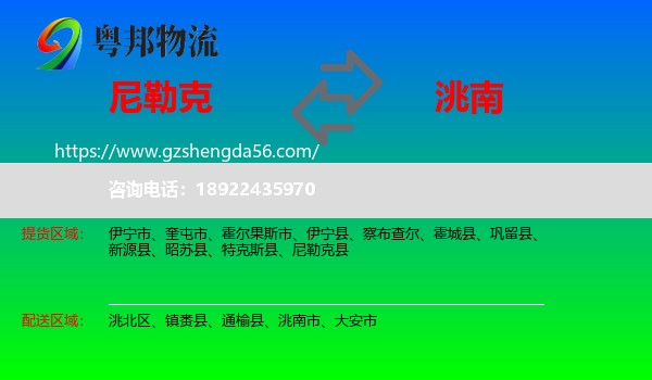 尼勒克县到洮南市物流专线