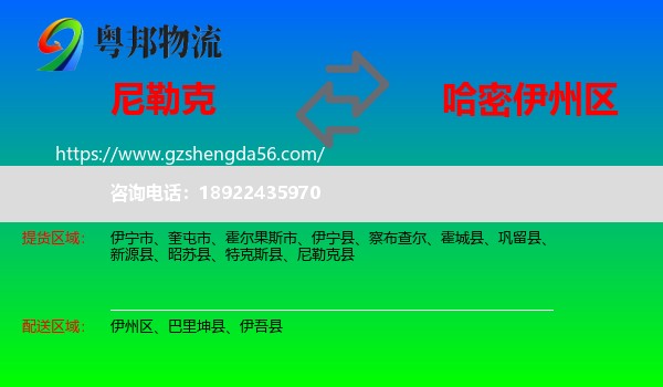 尼勒克县到伊州区物流专线
