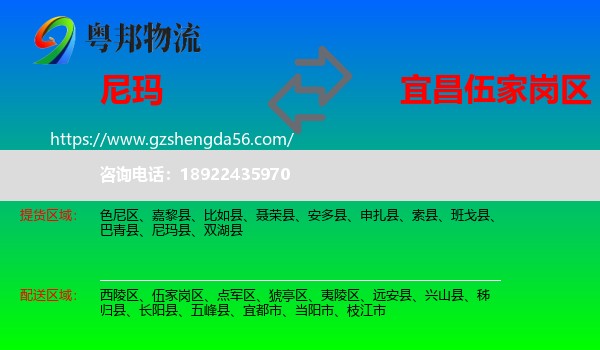 尼玛县到伍家岗区物流专线