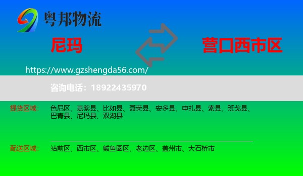 尼玛县到西市区物流专线