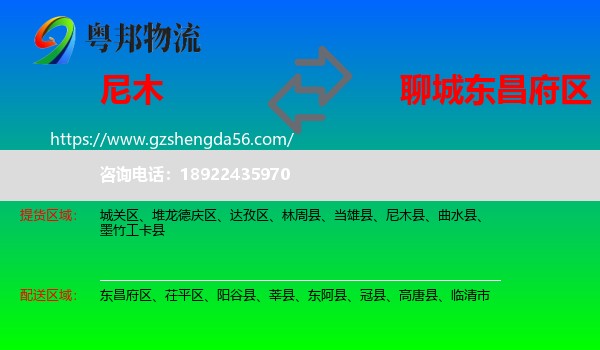 尼木县到东昌府区物流专线