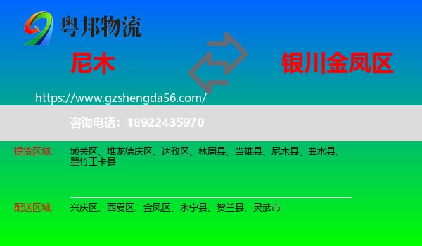 尼木县到金凤区物流专线