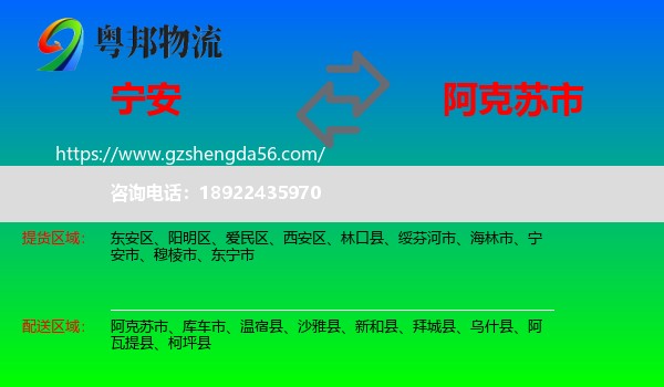 宁安市到阿克苏市物流专线