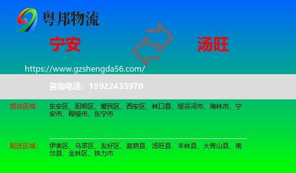 宁安市到汤旺县物流专线