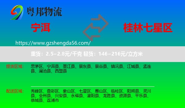 宁洱县到七星区物流专线