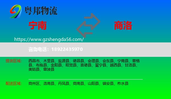 宁南县到商洛物流