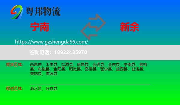 宁南县到新余物流
