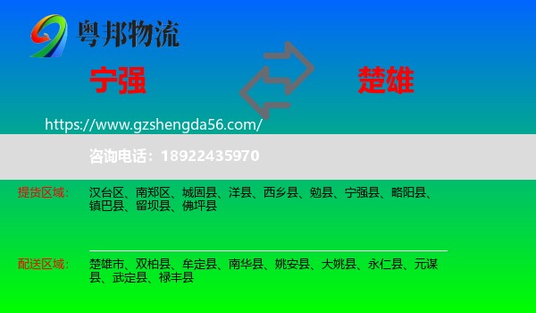 宁强县到楚雄物流