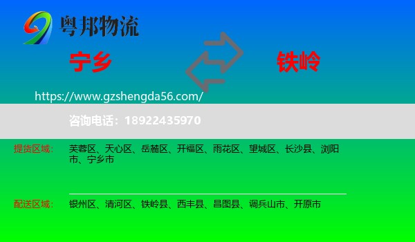 宁乡市到铁岭物流专线