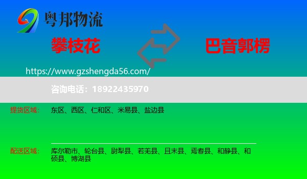 攀枝花到巴音郭楞物流专线