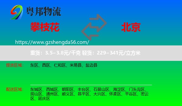 攀枝花到北京专线